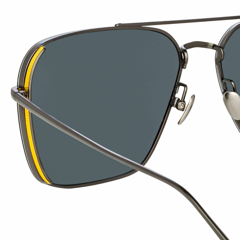 Linda Farrow The Asher - Asher Aviator Sung - NWT Asher Sunglasses in Yellow Gold by LINDA FARROW main image 4