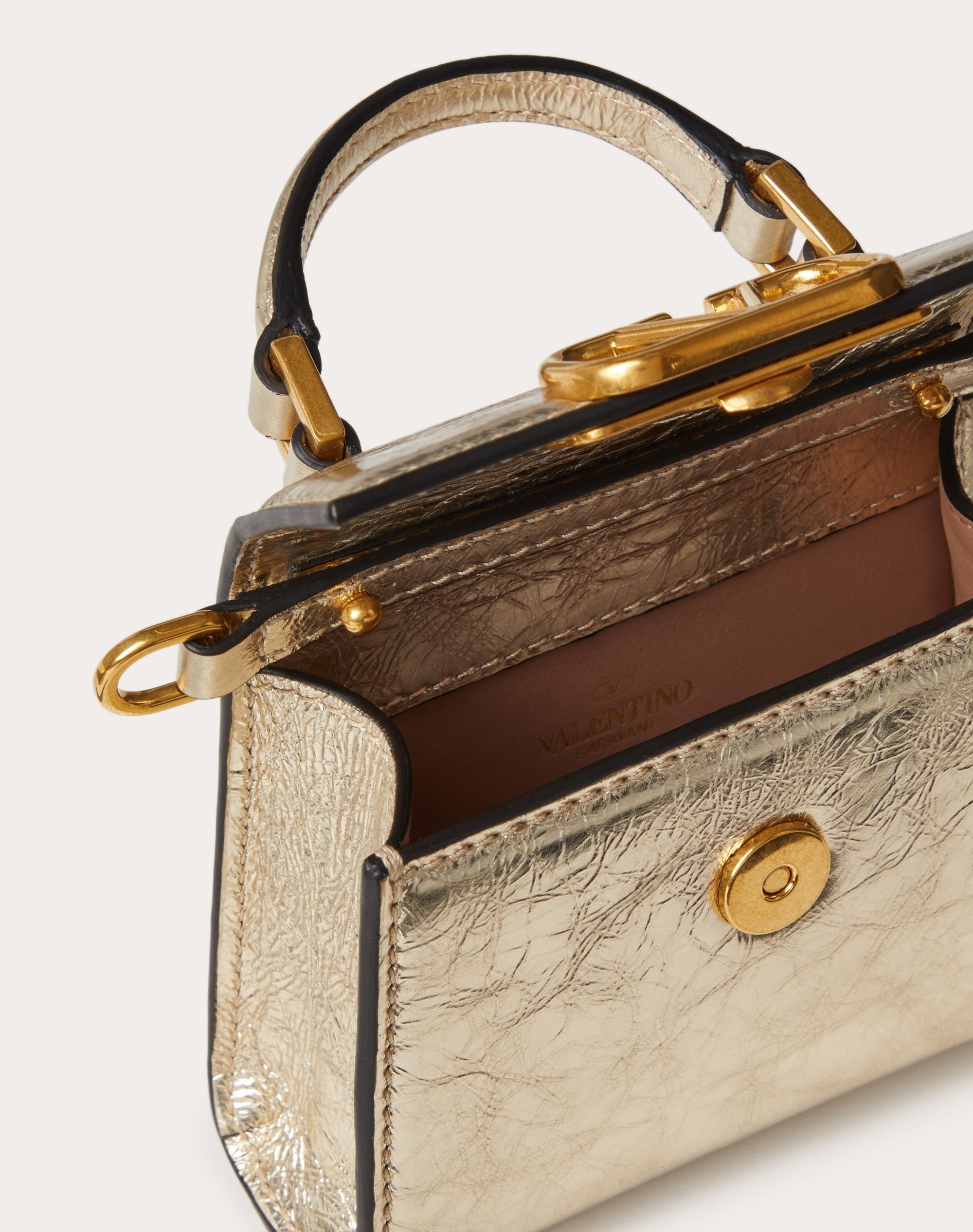 MICRO VSLING HANDBAG IN METALLIC CALFSKIN - 6