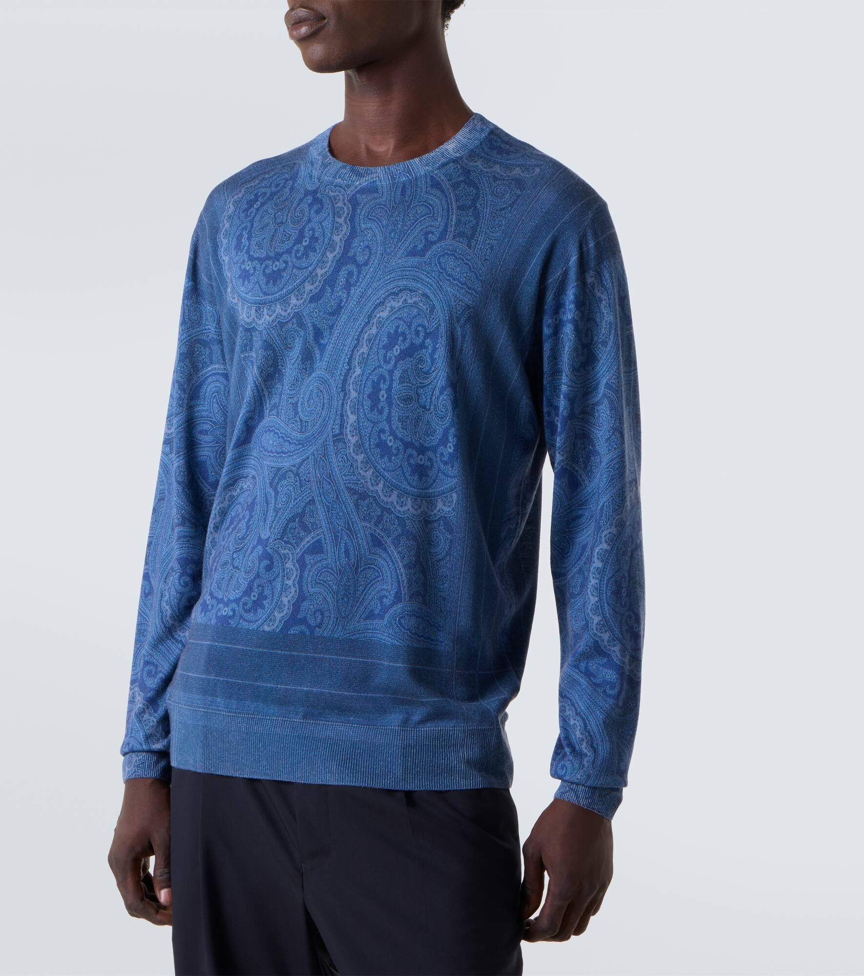 Paisley silk and cashmere sweater - 3