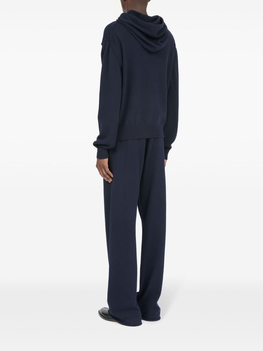 pouch-pocket kntited hoodie - 5