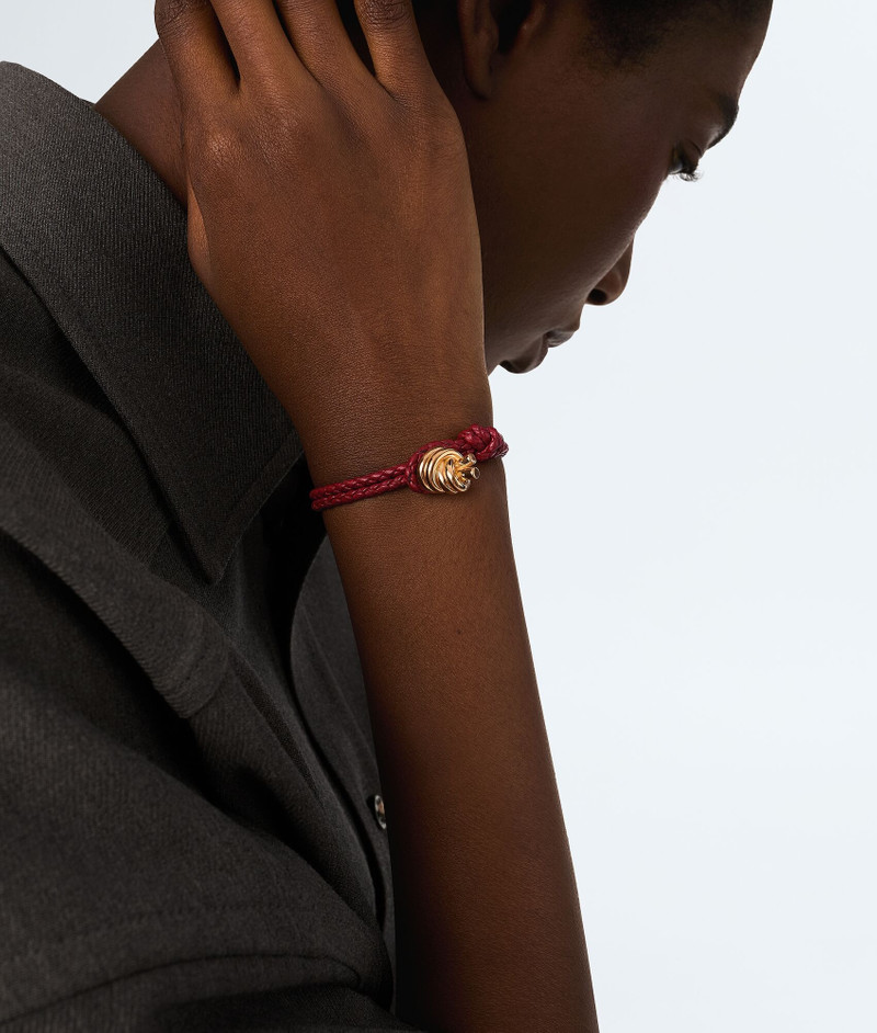 Bottega Veneta Knot Leather Bracelet outlook