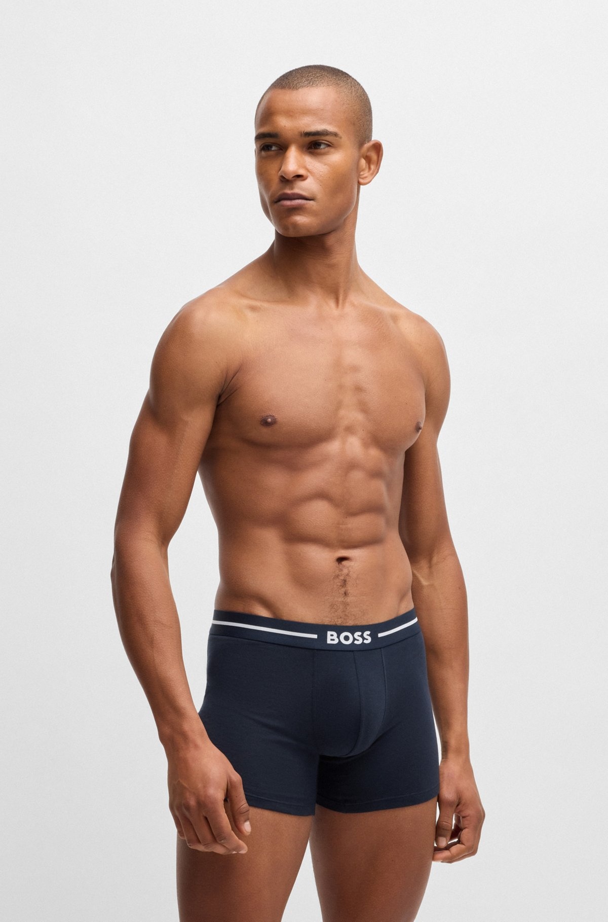 THREE-PACK OF BOXER BRIEFS WITH LOGO STRIPE WAISTBANDS - 6