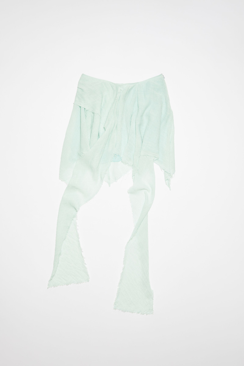 Draped mini skirt - Caribbean blue 6