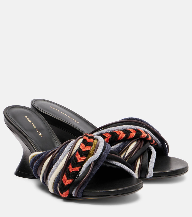 75 braided wedge mules 1