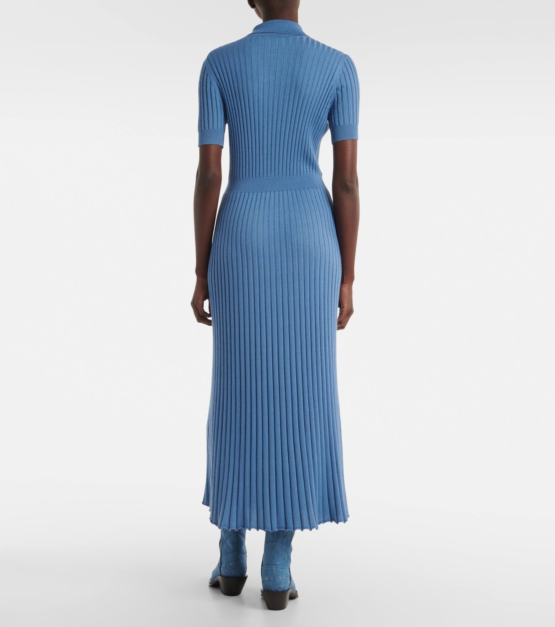 Amor silk and cashmere maxi dress - 3