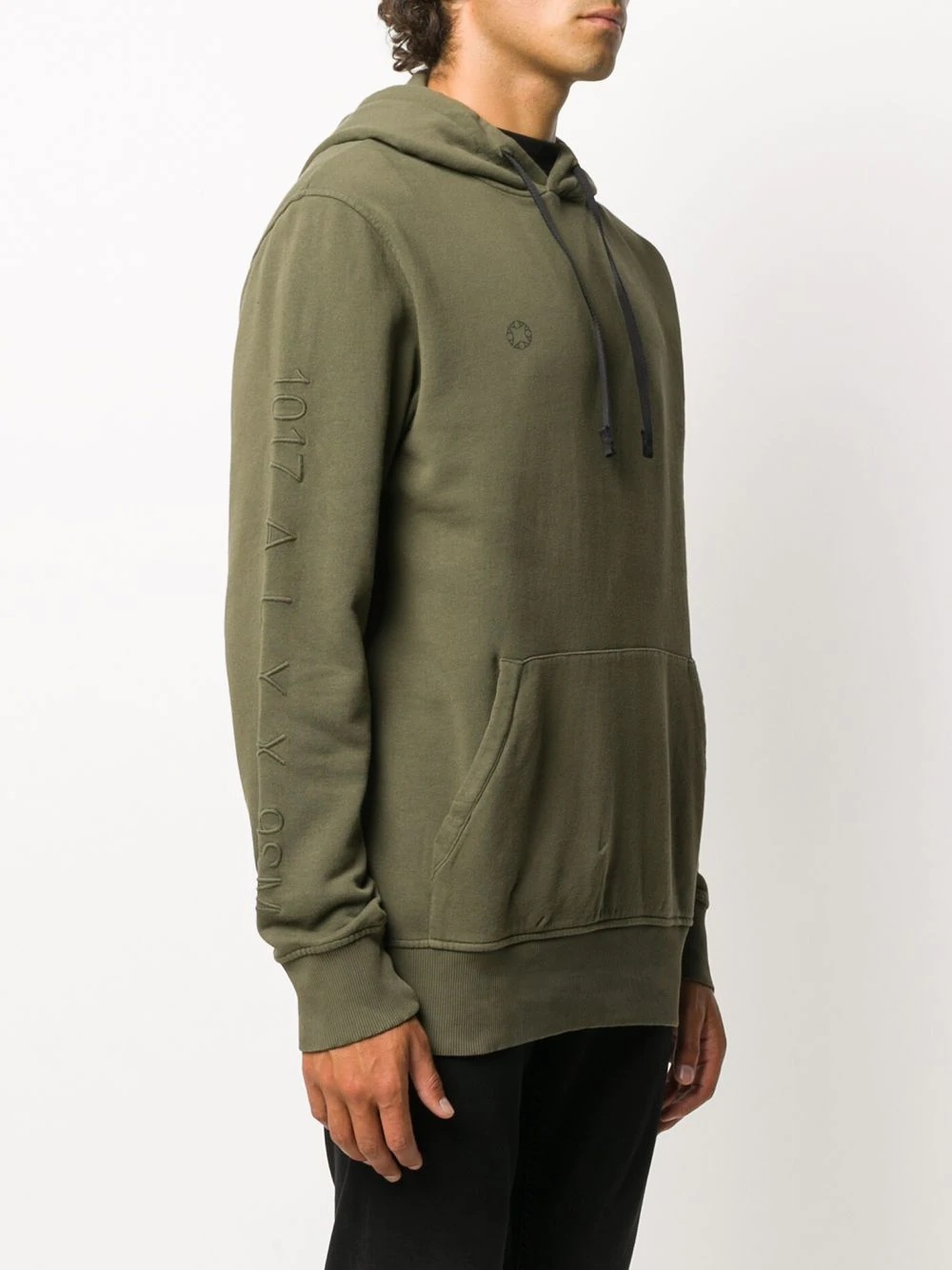 sleeve-logo hooded sweatshirt - 3