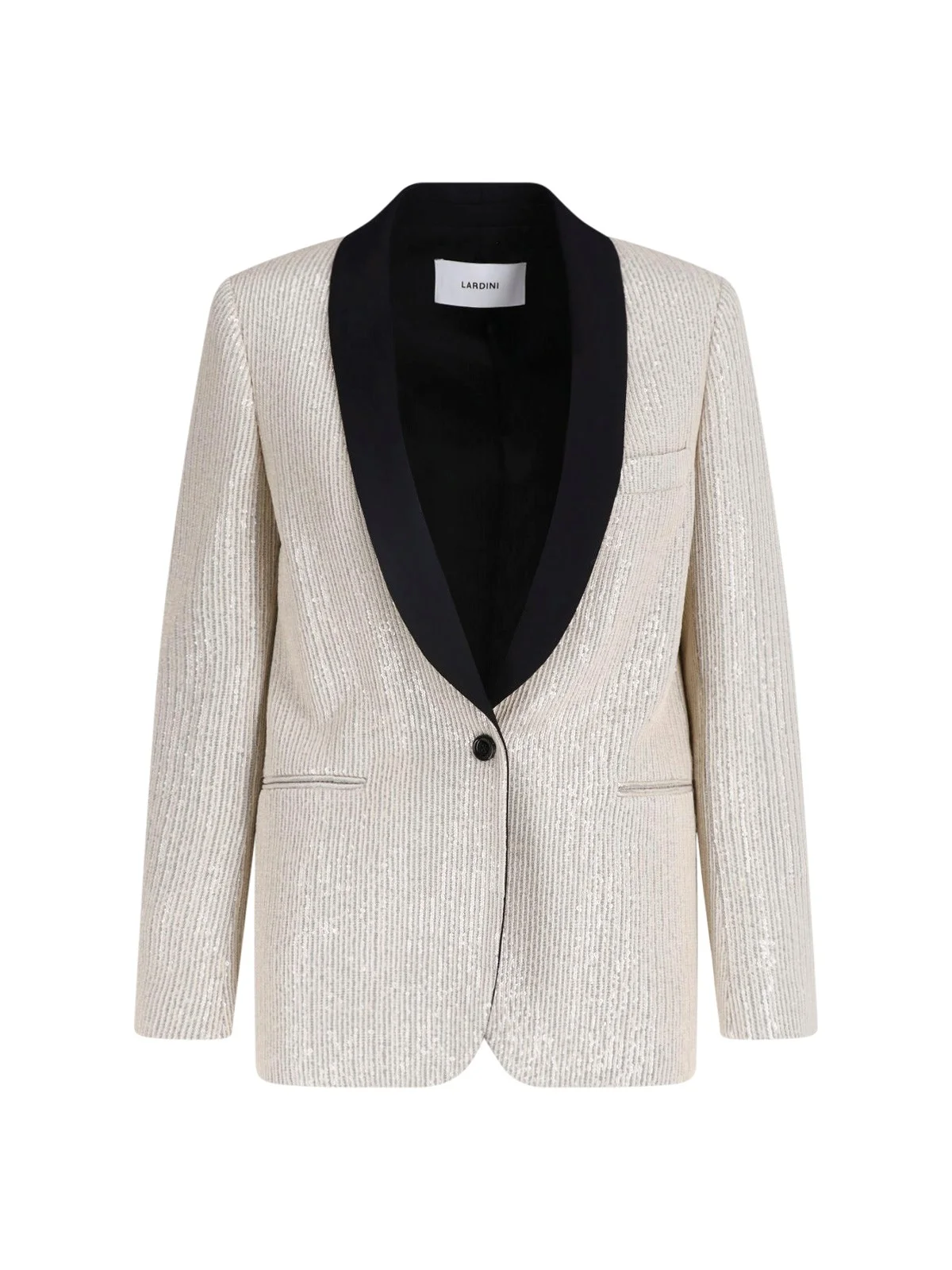 SINGLE-BREASTED SEQUIN BLAZER - 1