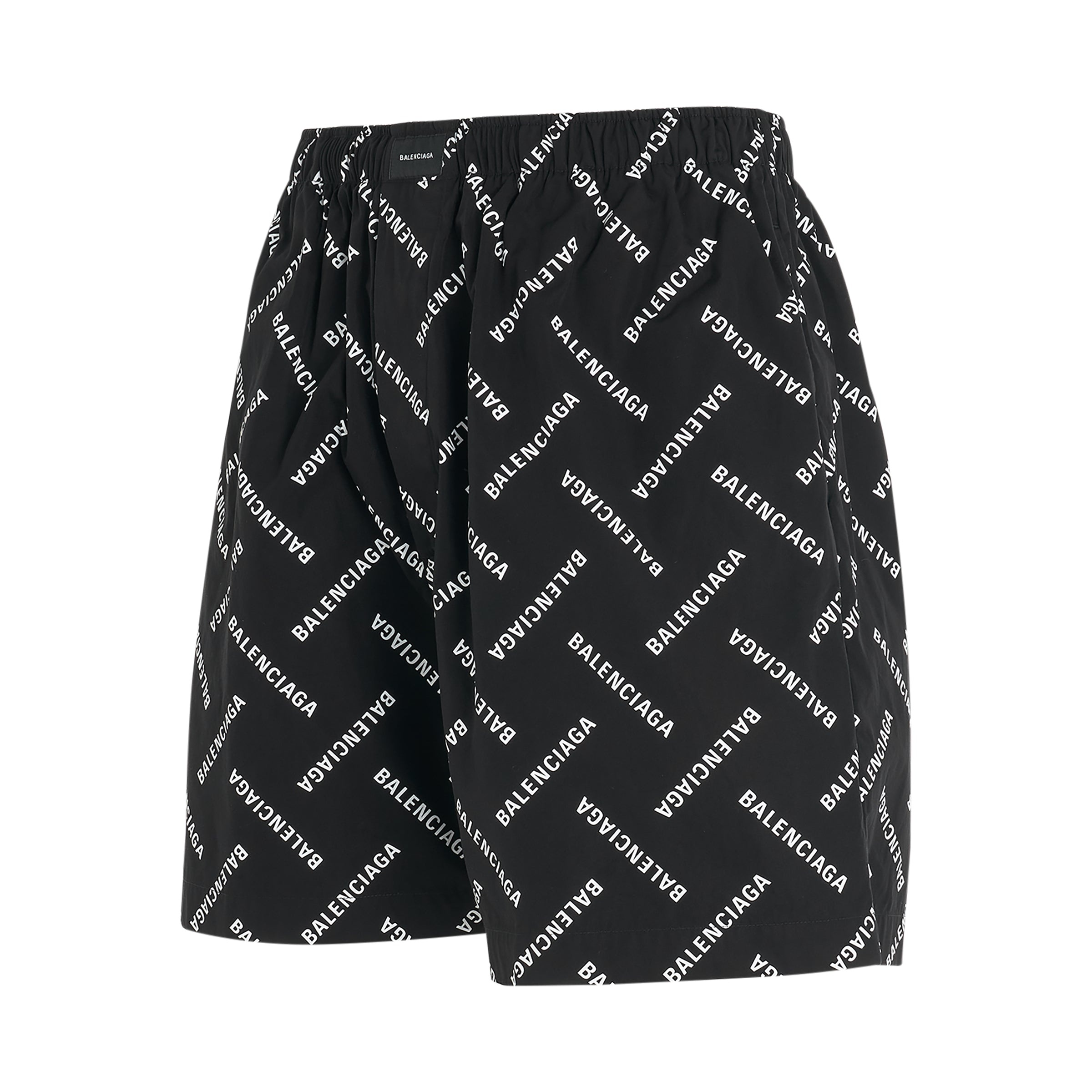 All-Over Logo Pyjama Shorts in Black/White - 2