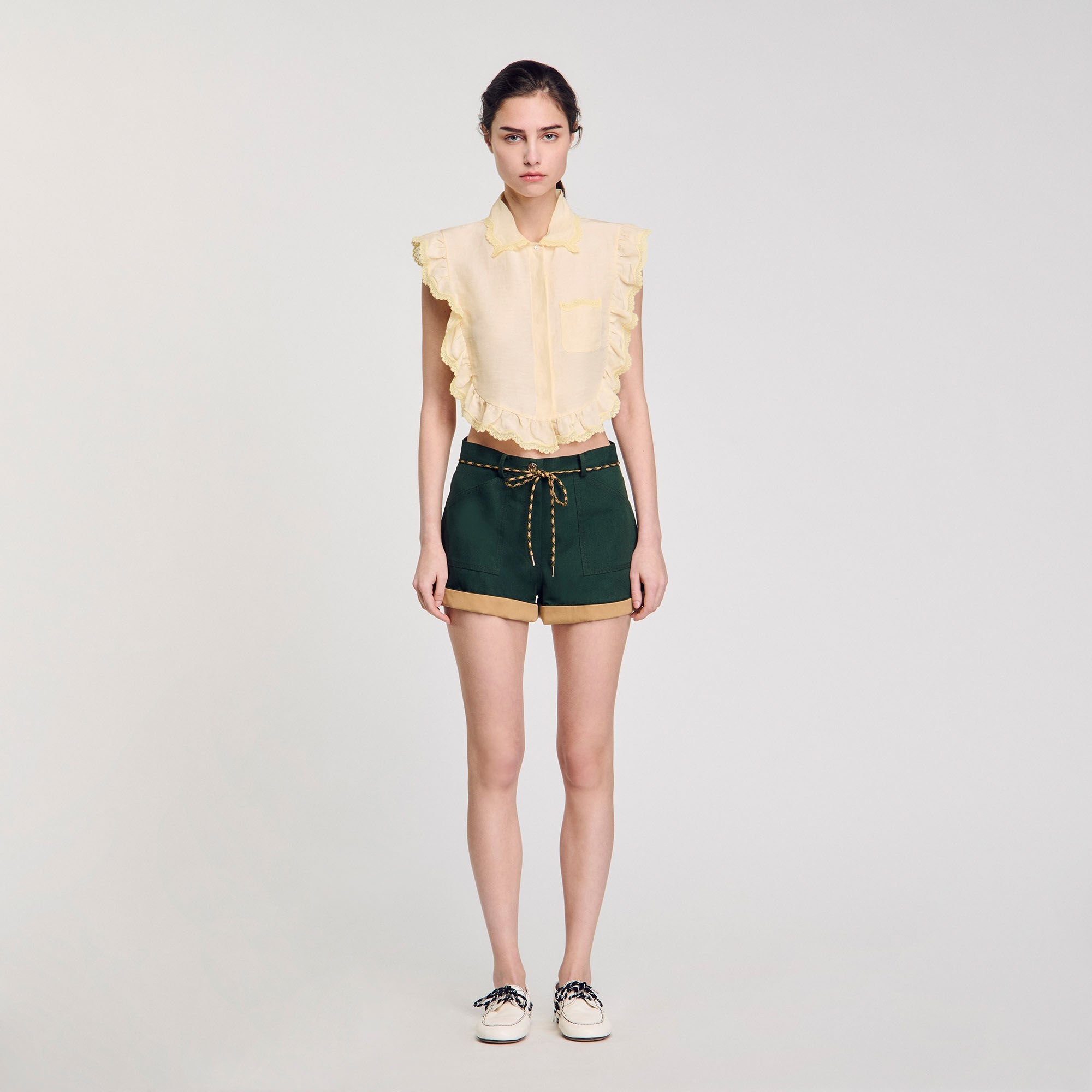 SHIRT COLLAR WITH LACE DETAIL - 2