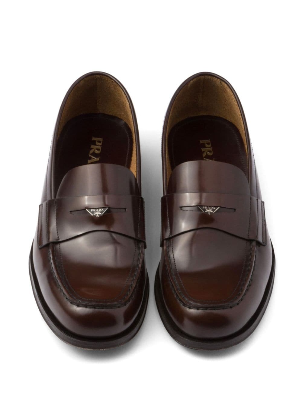 penny-slot leather loafers - 5
