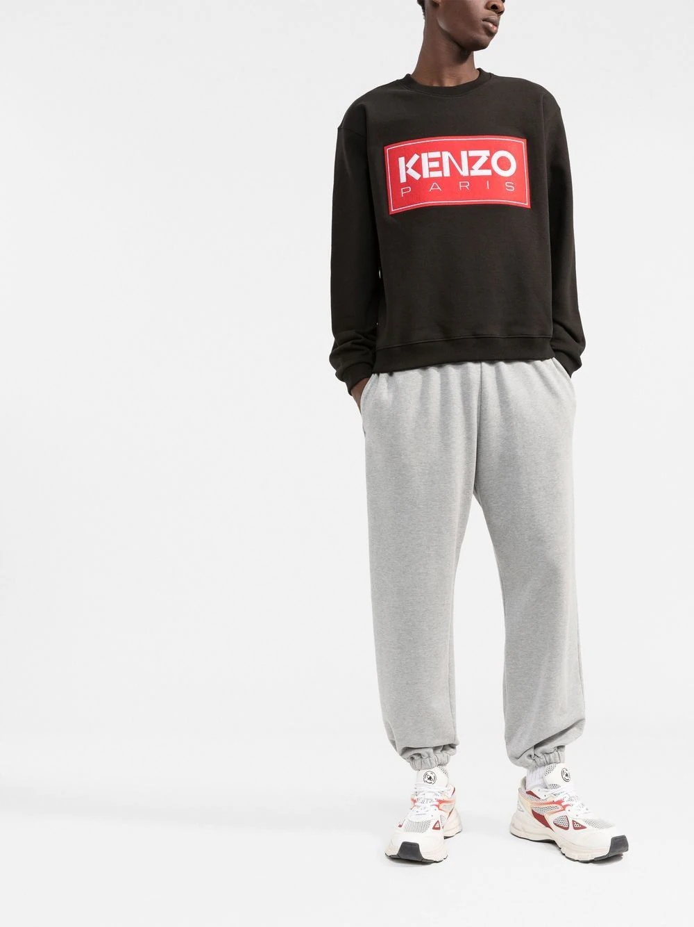logo-patch crew-neck sweatshirt - 2