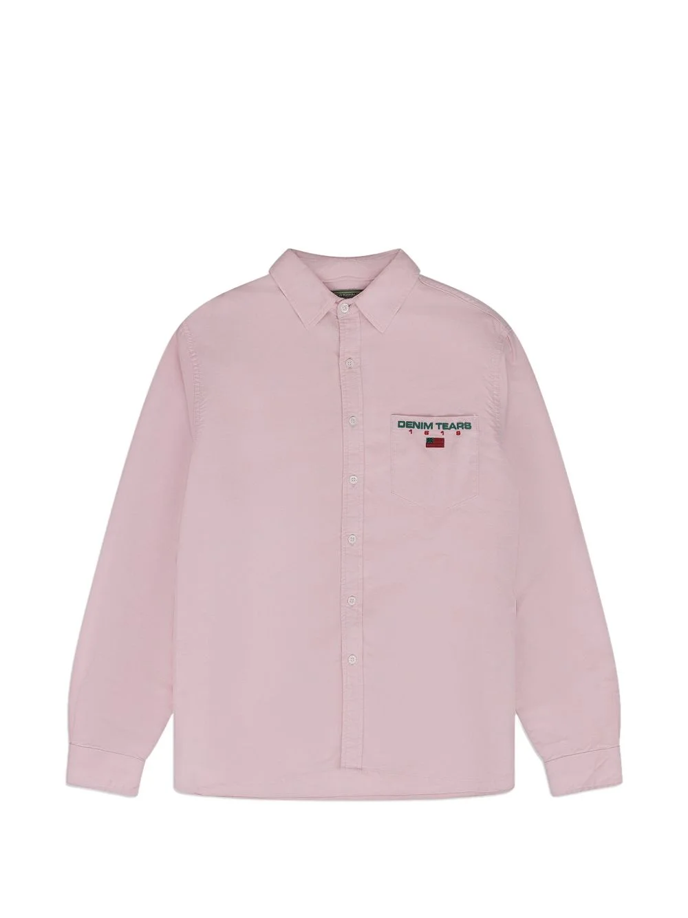 logo-embroidered long-sleeve shirt - 1