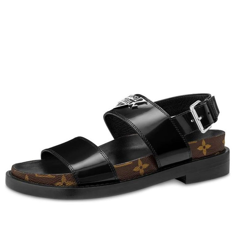 (WMNS) LOUIS VUITTON Crossroads sandals 'Black' 1A678C - 1