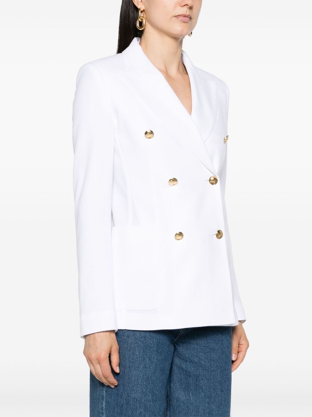 peak-lapels double-breasted blazer - 3