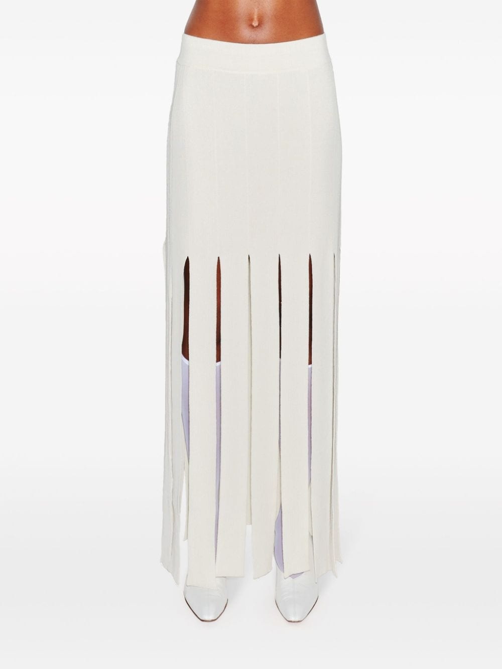 fringed maxi skirt - 3