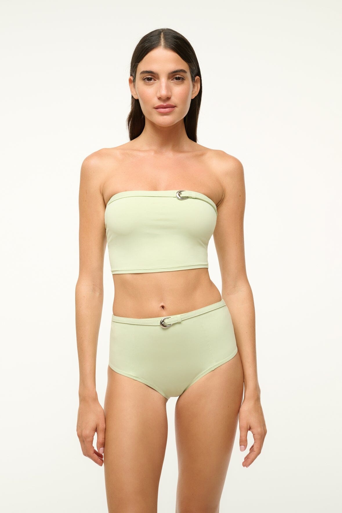 STAUD BELTED WAILEA BIKINI BOTTOM PALE JADE - 2
