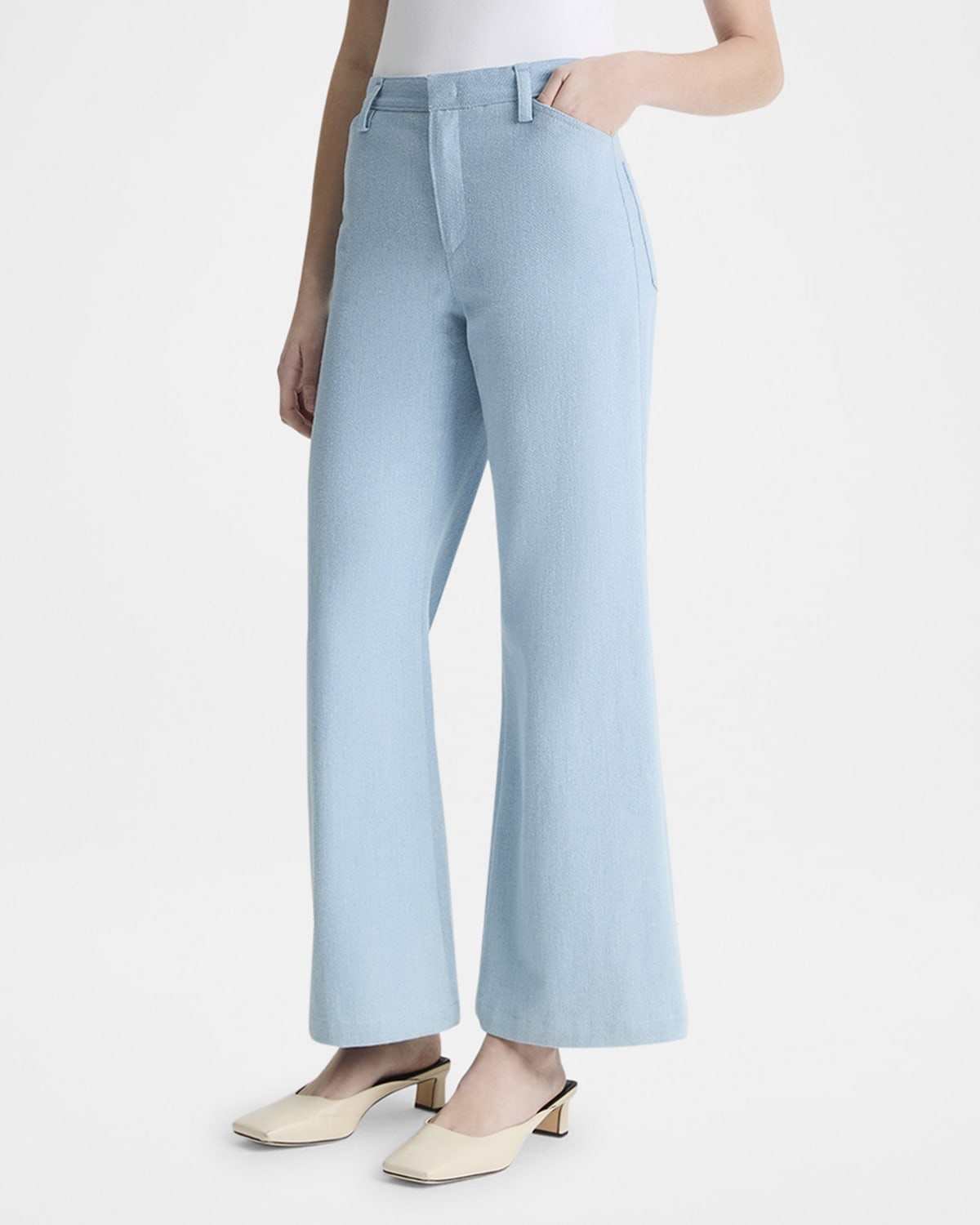 Mid-Rise Crop Flare Pants - 4