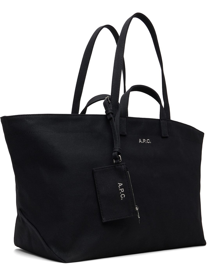 A.P.C. Black 'Le Drummer' Toile Tote outlook