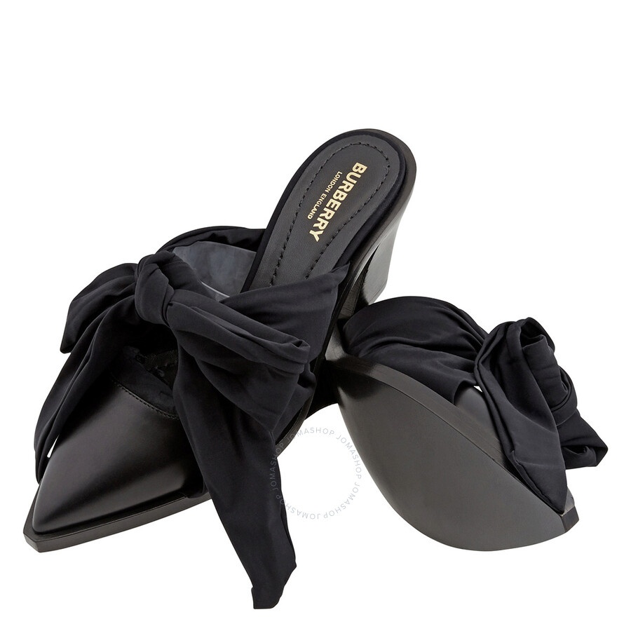 Burberry Black Synthetic Tillington Ankle-wrap Mules - 2