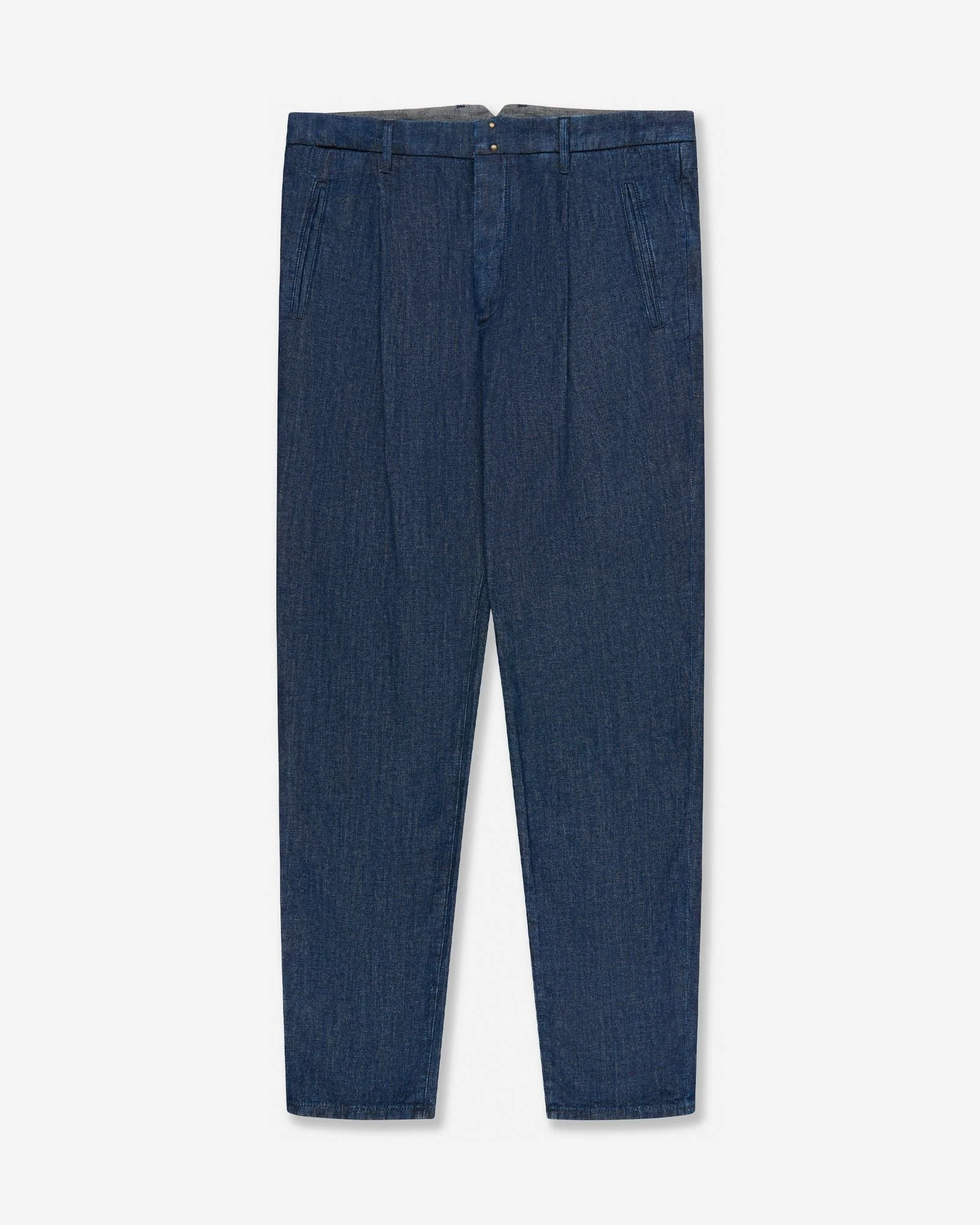 Tapered fit cotton trousers - 1
