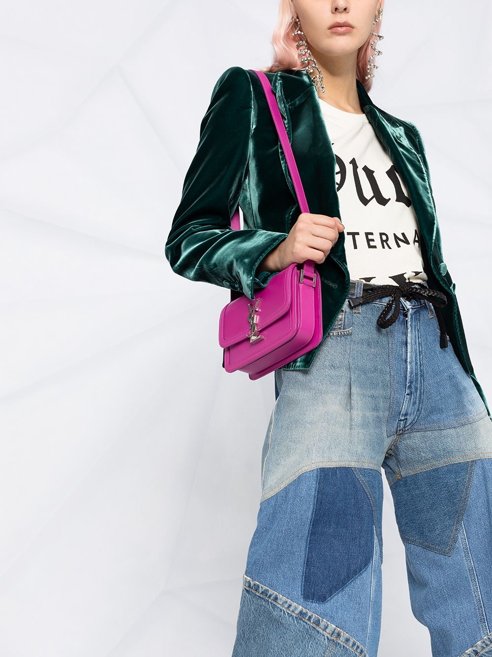 patchwork-detail denim jeans - 5
