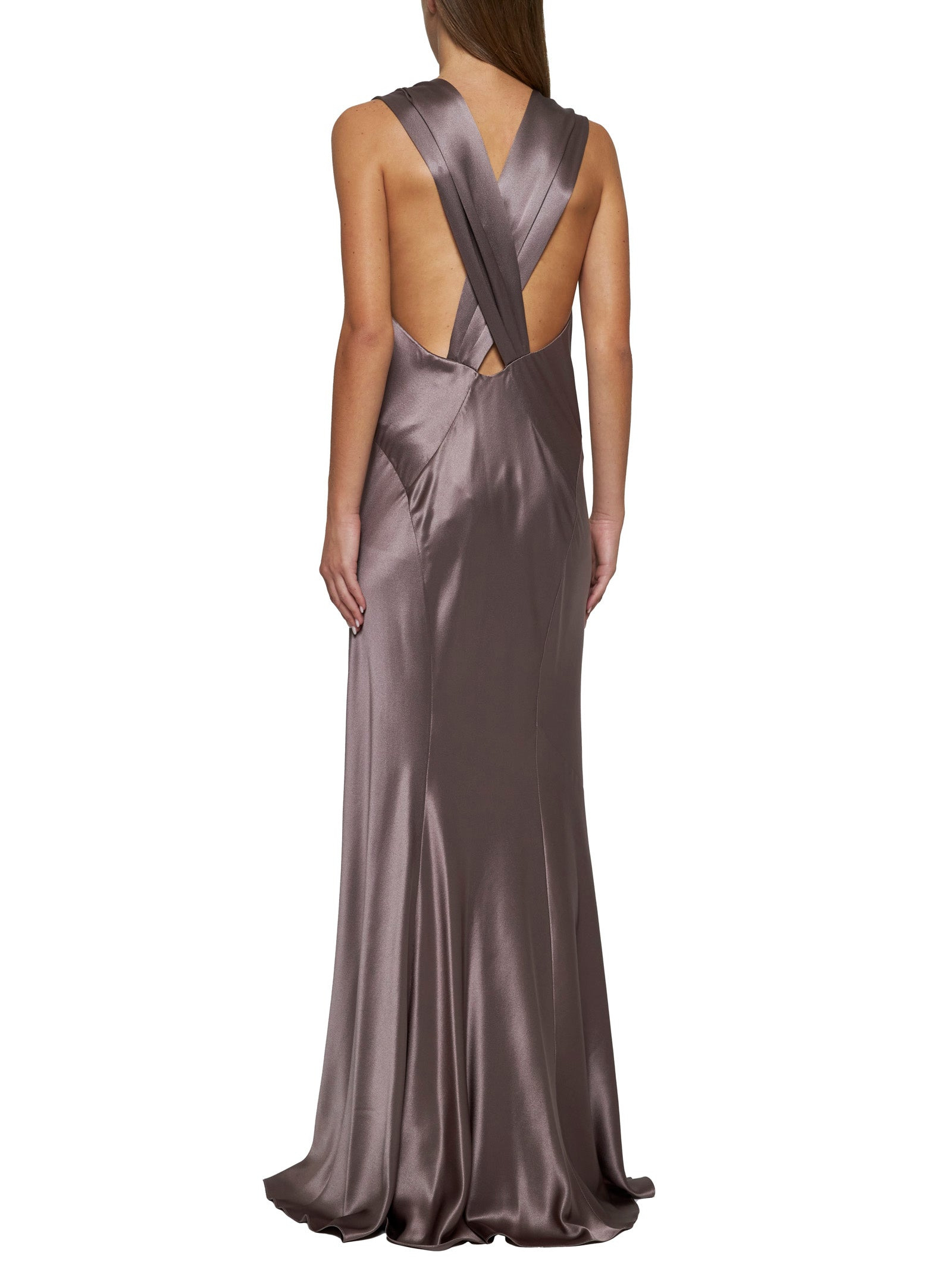 Saint Laurent Women Satin Silk Gown - 3