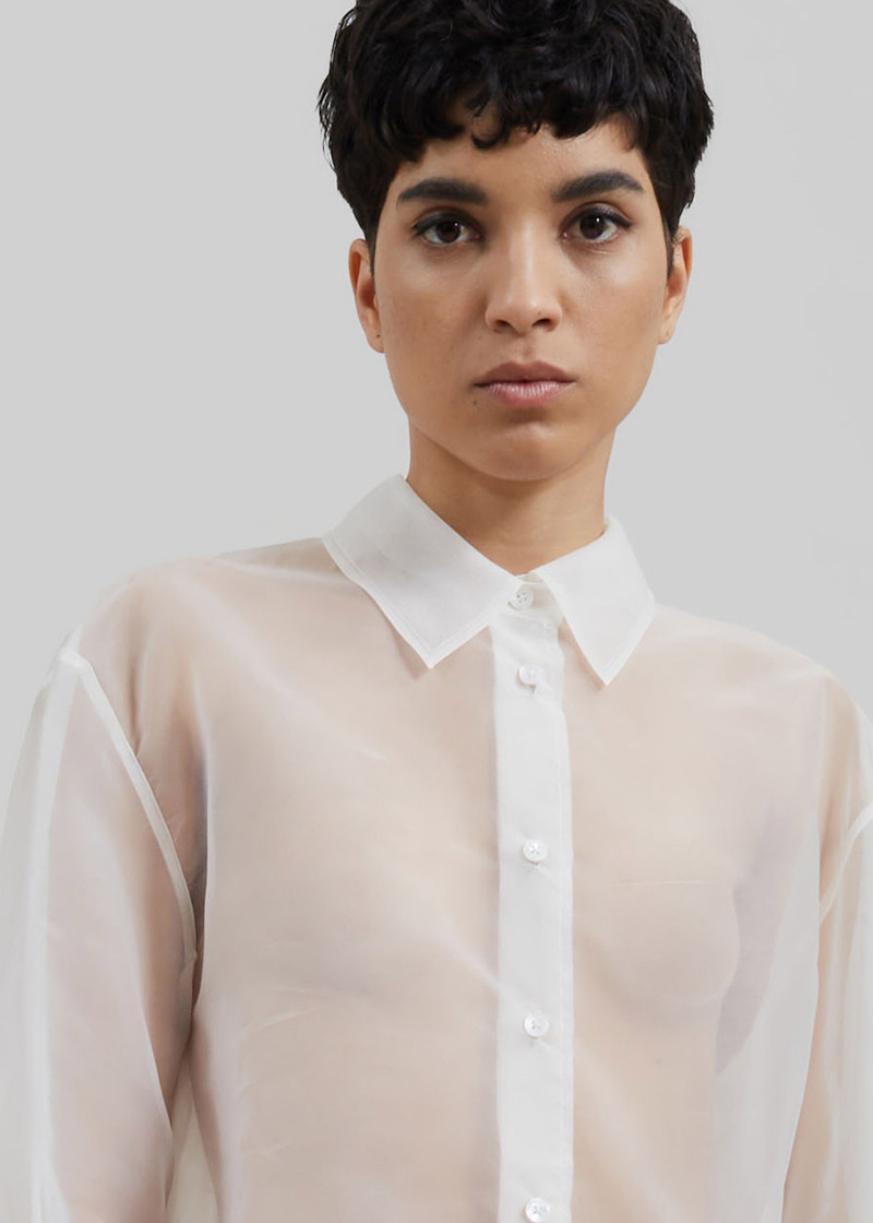 Peri Sheer Shirt - White 8