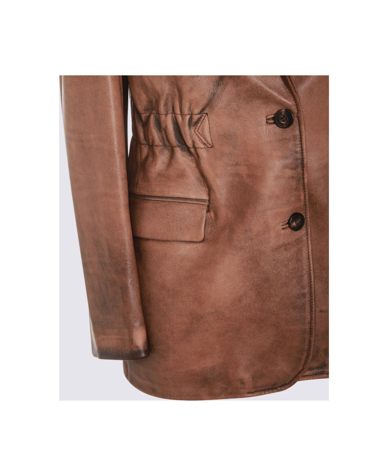 Brown Viscose Blazer - 4