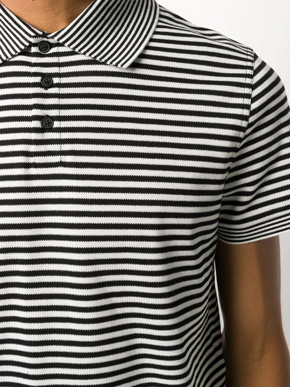 horizontal-stripe short-sleeve polo shirt - 5