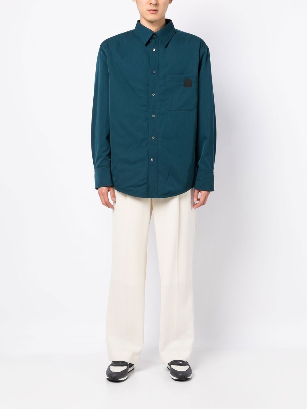 BOX-PLEAT LONG-SLEEVED SHIRT - 4
