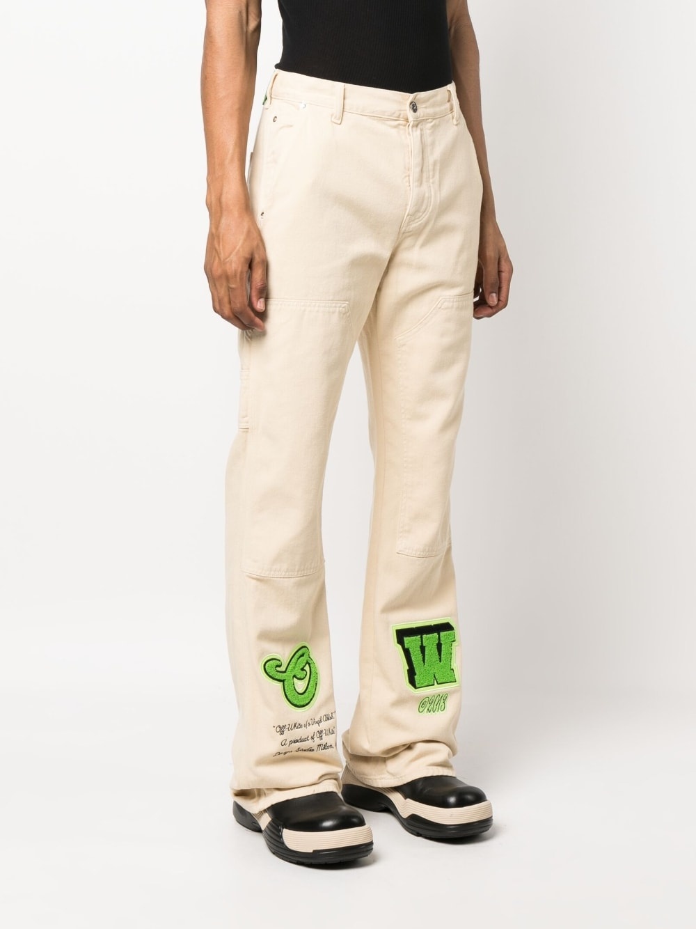 logo-appliqué straight-leg jeans - 3