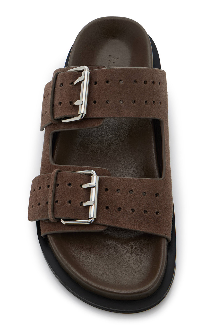 A.EMERY Leon Suede Sandals brown outlook