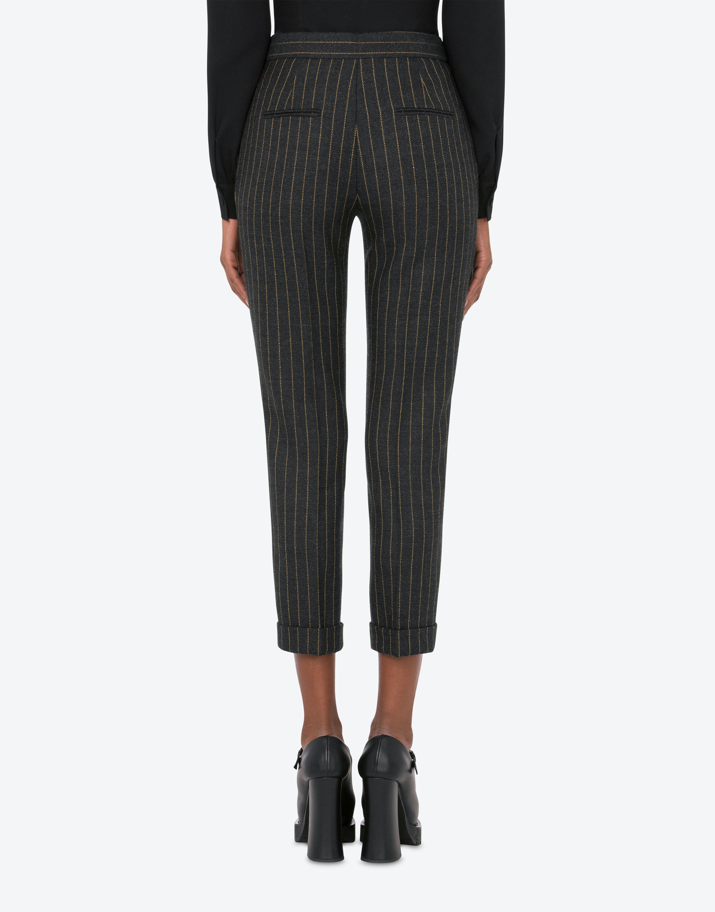 PINSTRIPE WOOL TROUSERS - 3