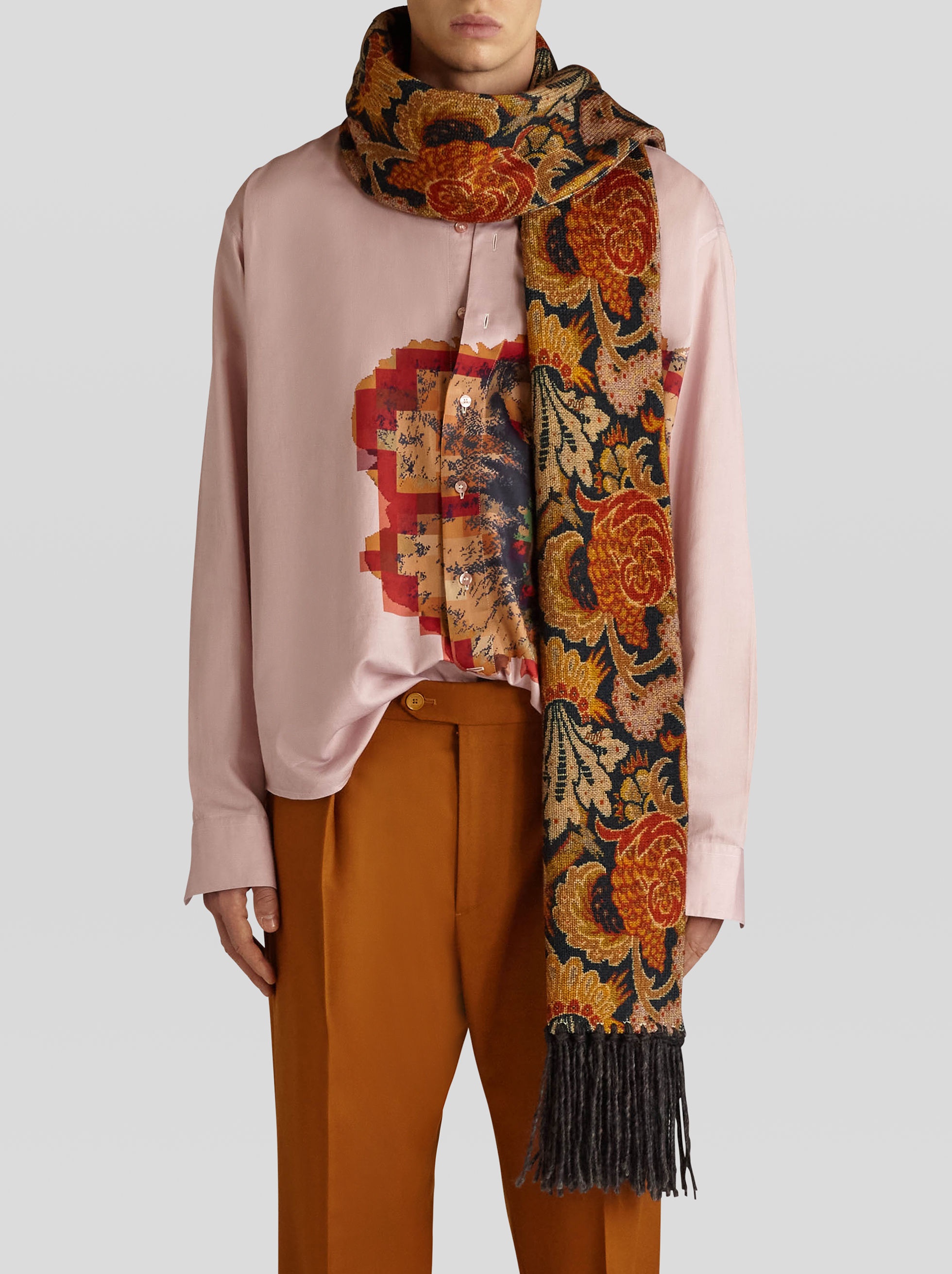 FLORAL TRICOT SCARF - 2