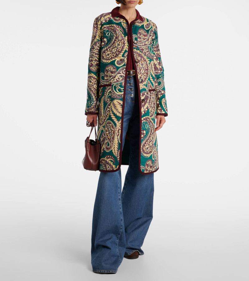 Etro Reversible jacquard coat outlook