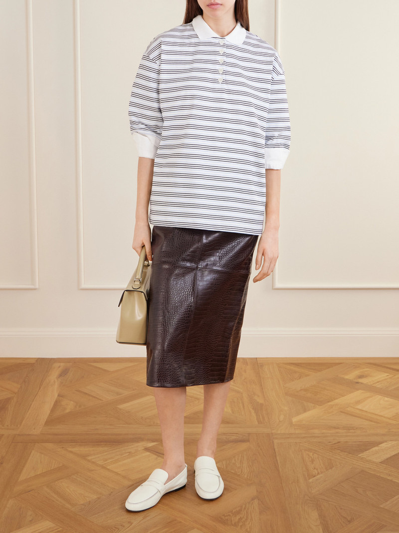 RÓHE Oversized Striped Organic Cotton-jersey Polo Shirt outlook