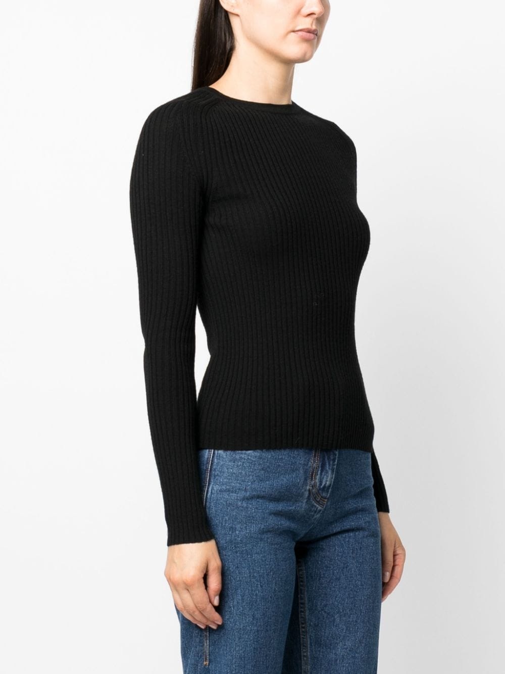 ribbd-knit jumper - 3