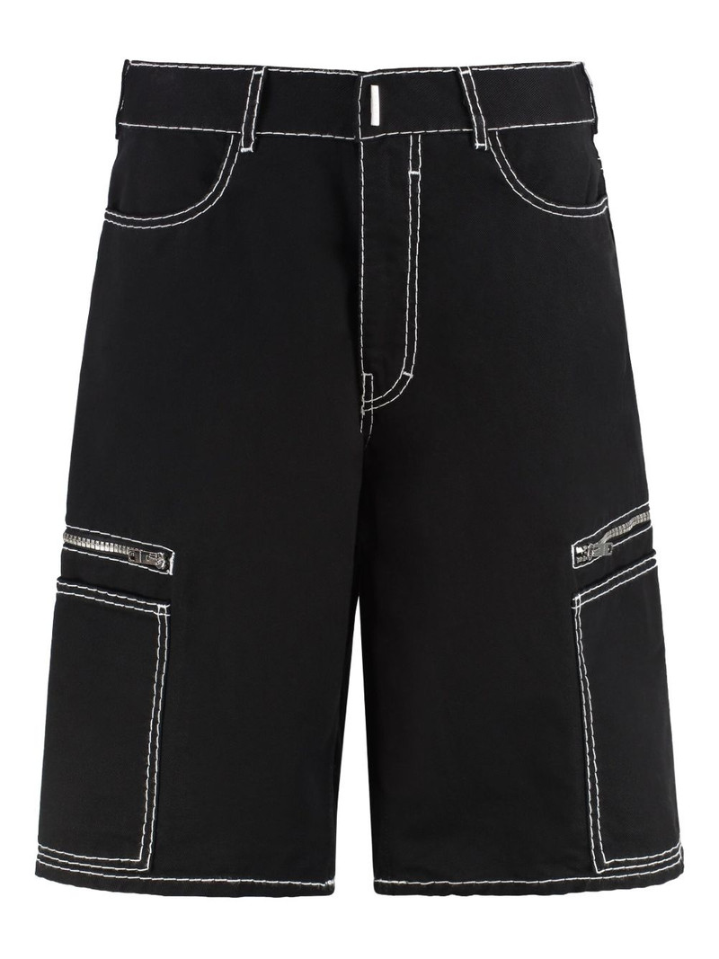 contrast-stitching shorts 1
