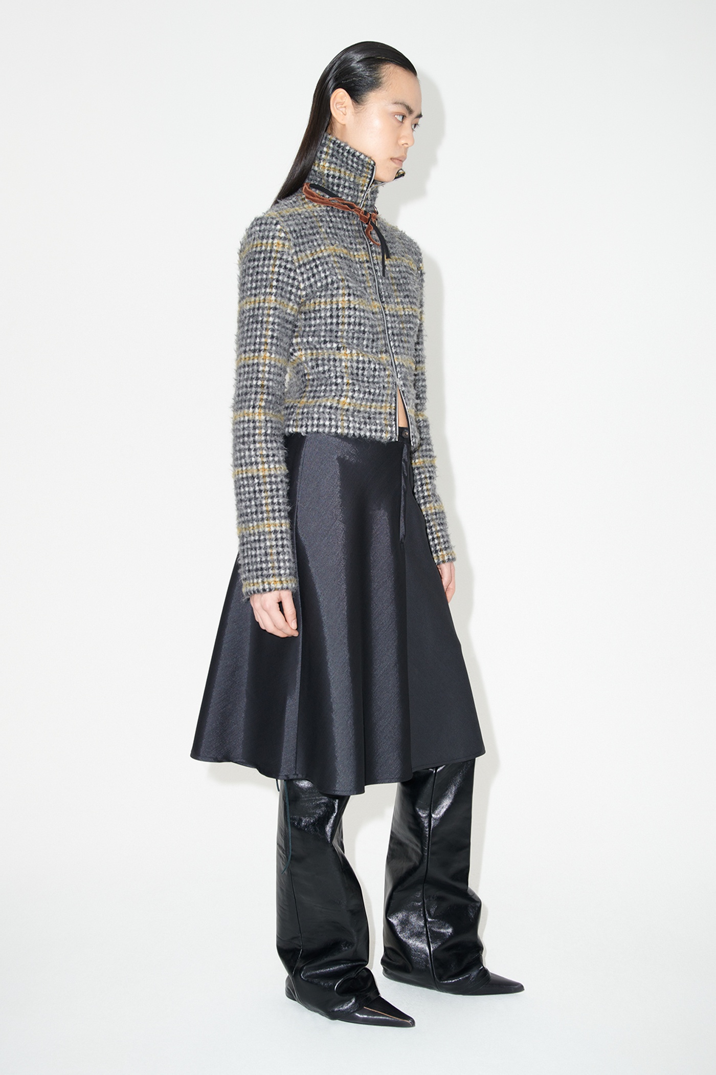 Curtain Skirt Black Mnemonic Wool - 3