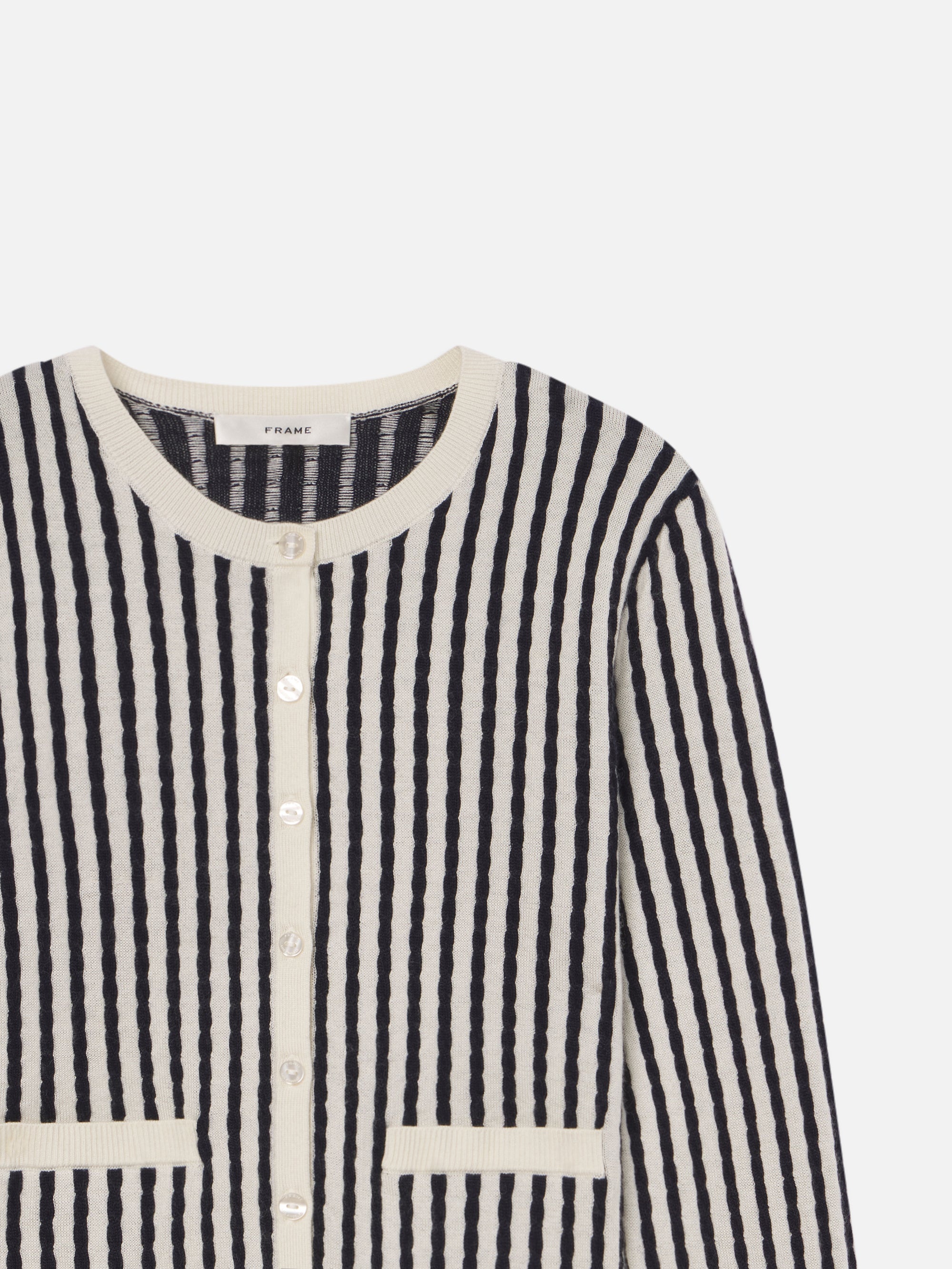 The Cable Cardi in Navy Multi - 3
