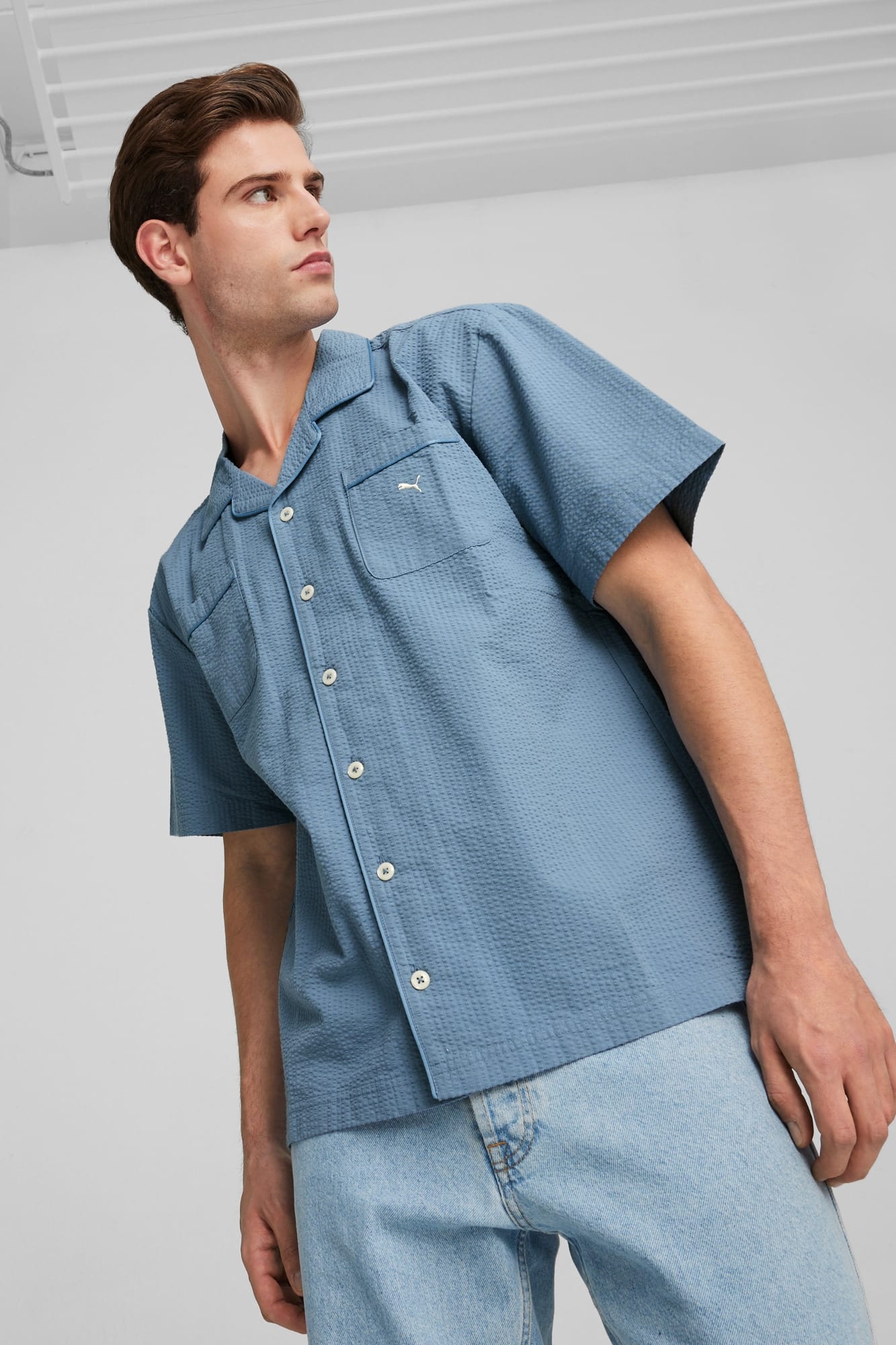 MMQ Men's Seersucker Shirt - 3