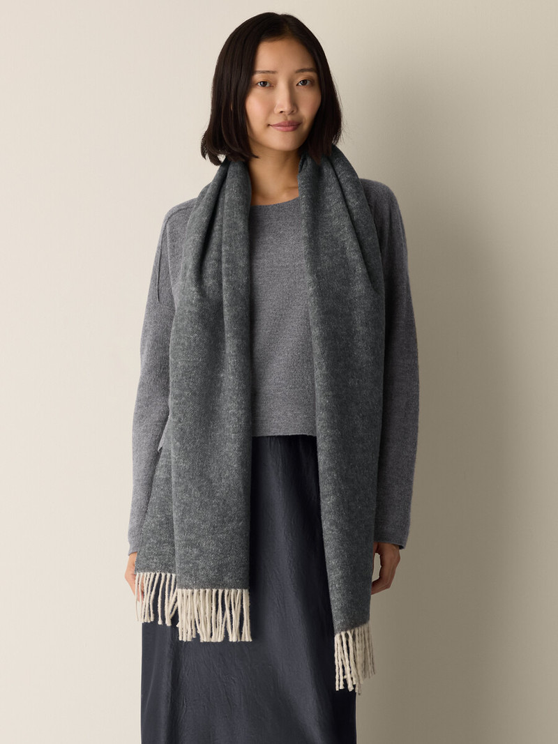Brushed Recycled Cotton Cashmere Scarf 3