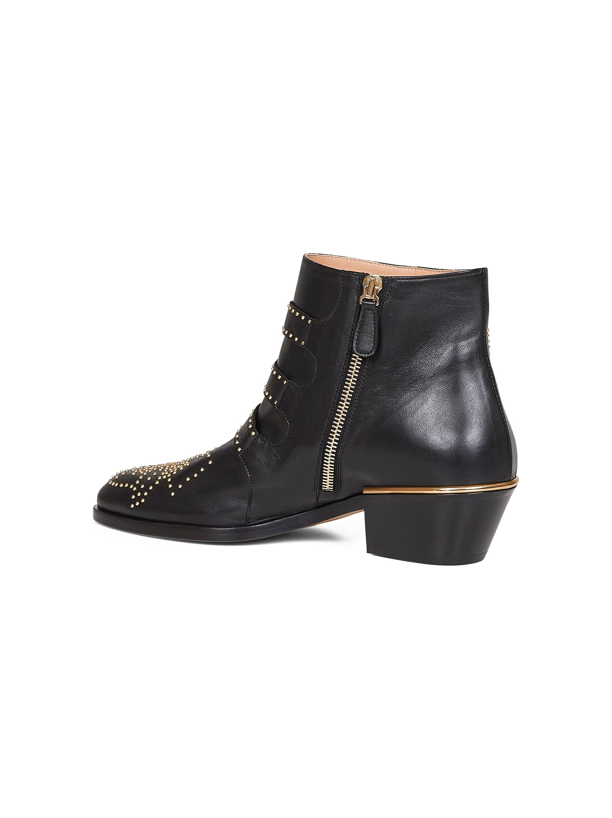 Black nappa leather Susanna ankle boots - 3