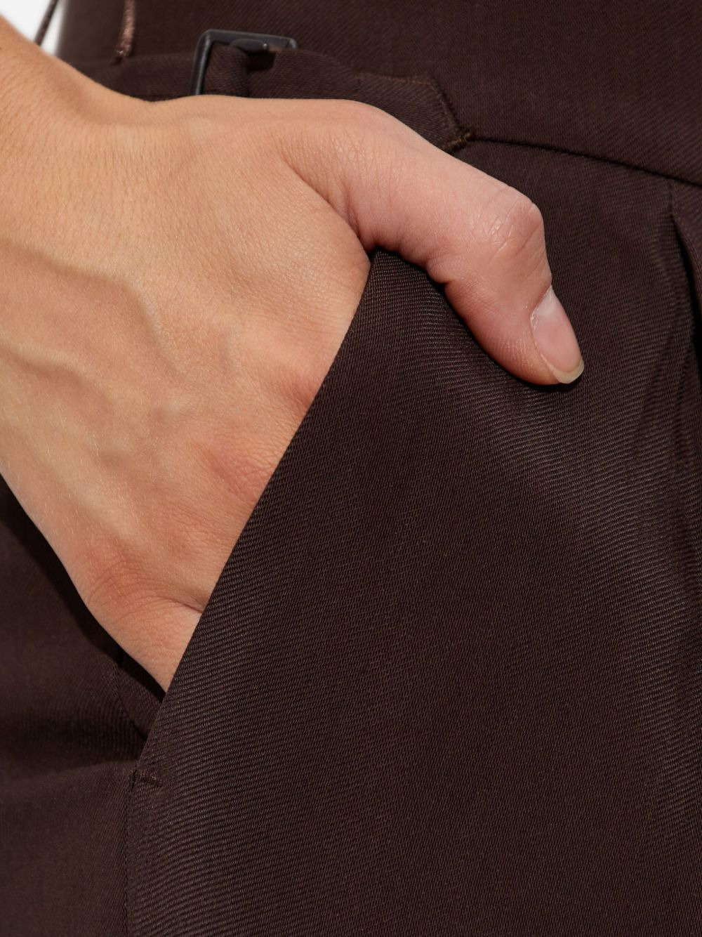 pleated wide-leg trousers - 5