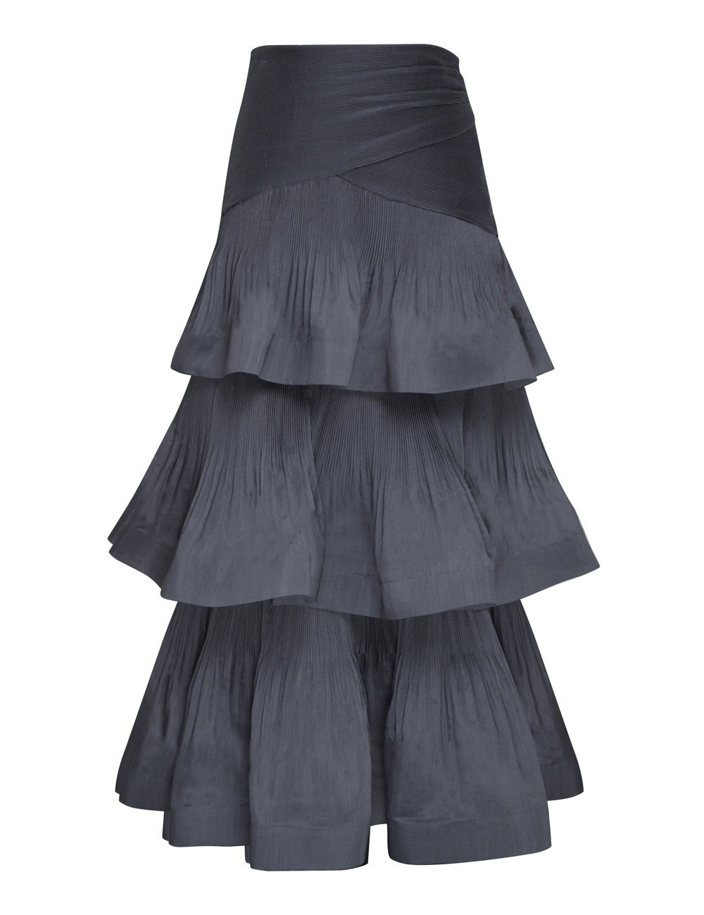 【Zimmermann】PLEATED TIERED SKIRT プリーツ ミディスカート Zimmermann Pleated Tiered Skirt in Acacia Birds | REVOLVE