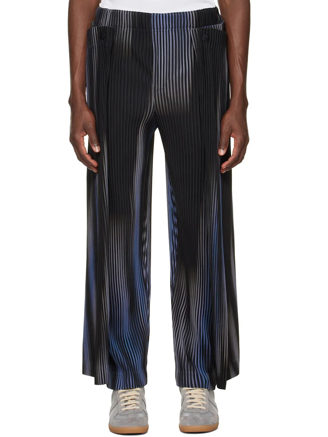 Blue & Black Blend Of Lights Trousers - 1