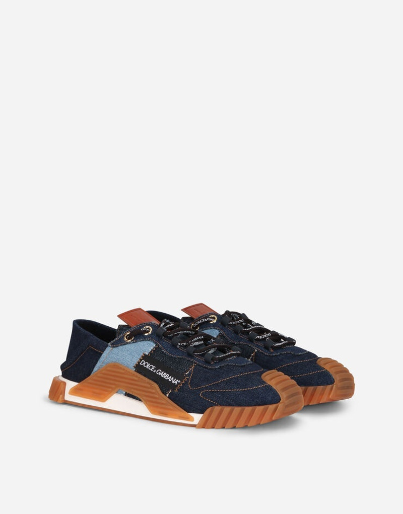 Dolce & Gabbana Patchwork denim NS1 slip-on sneakers outlook