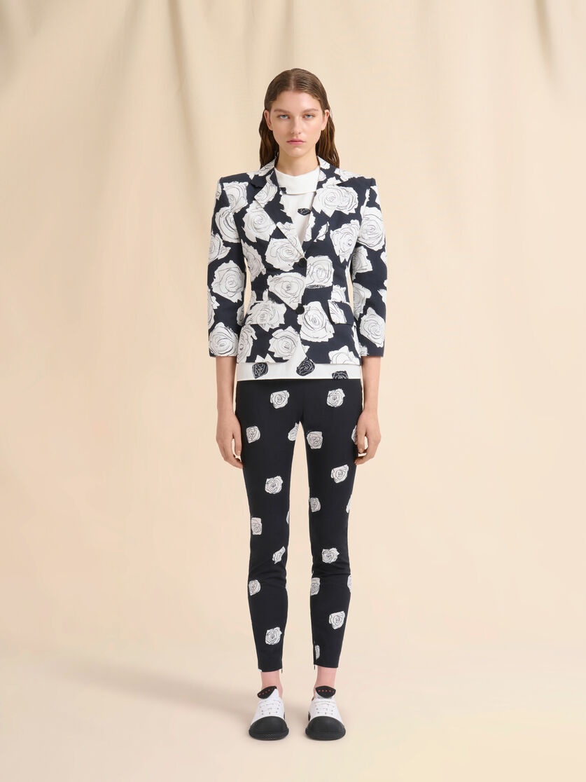 BLACK POPLIN BABY JACKET WITH AURORA PRINT - 2