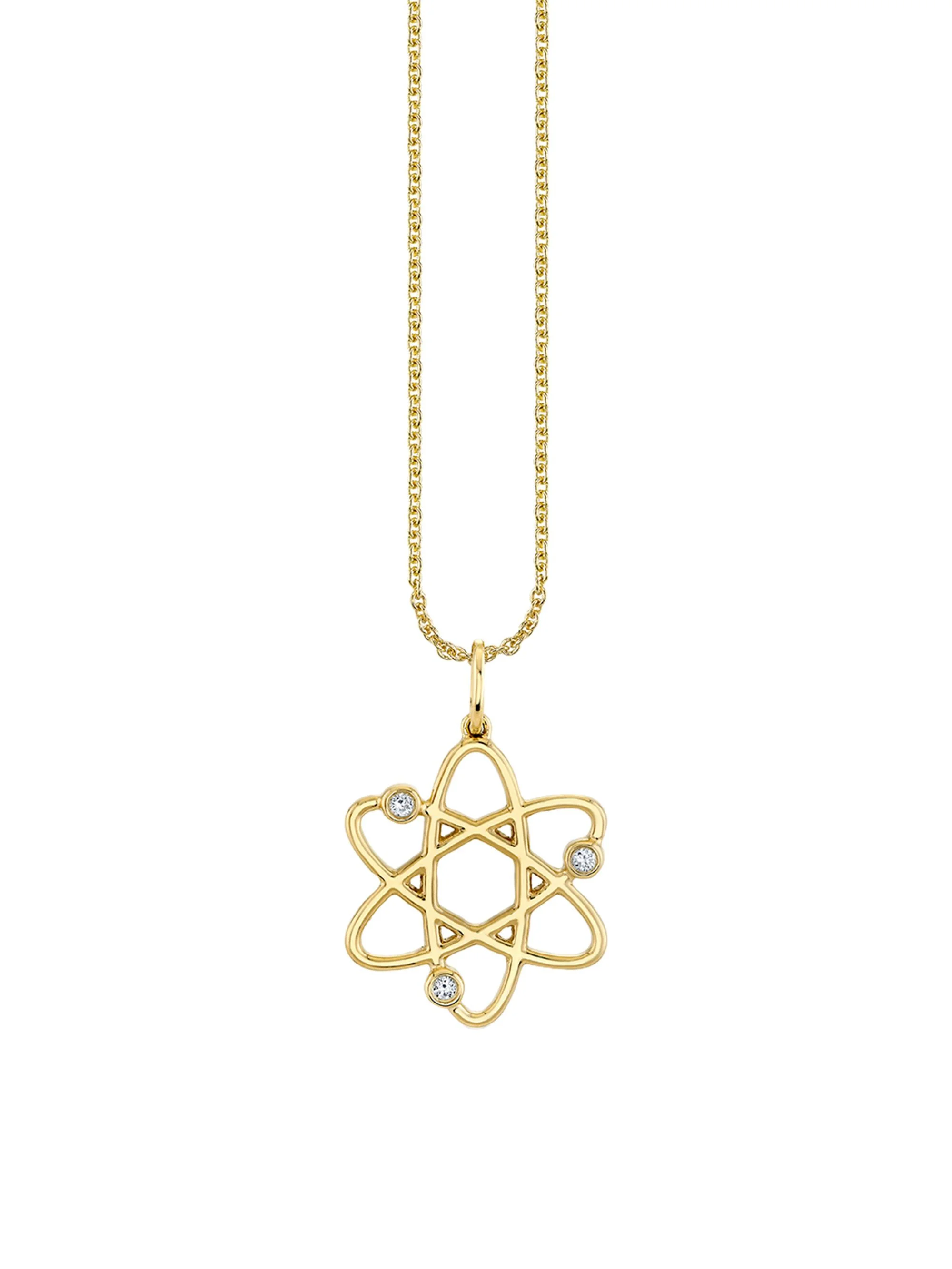 Women's Sunset Observatory 14K Yellow Gold & 0.03 TCW Diamond Atom Pendant Necklace - Gold - 1