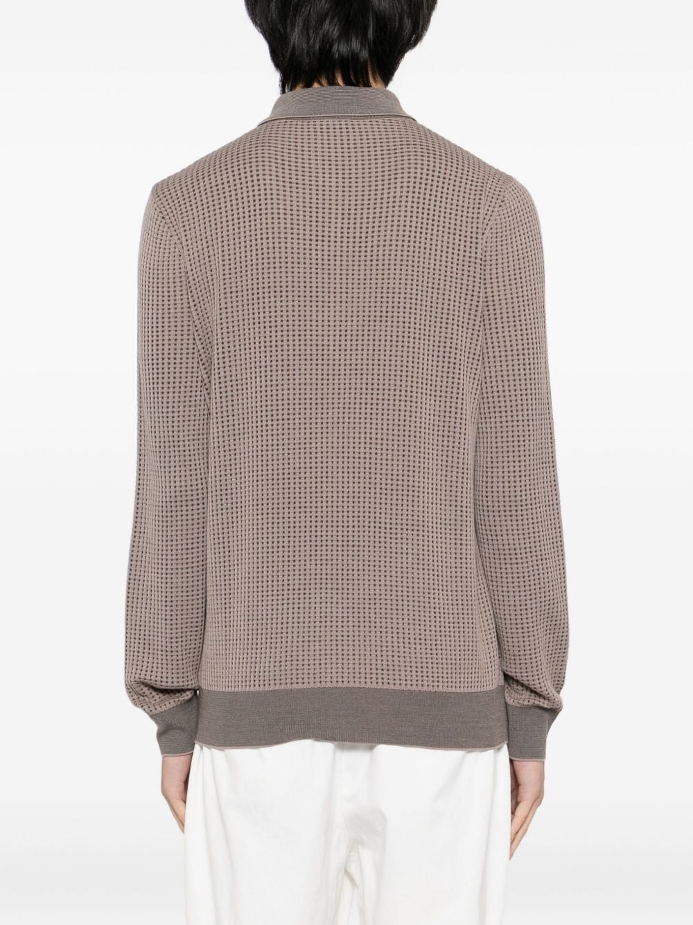 WAFFLE-KNIT POLO SHIRT - 3